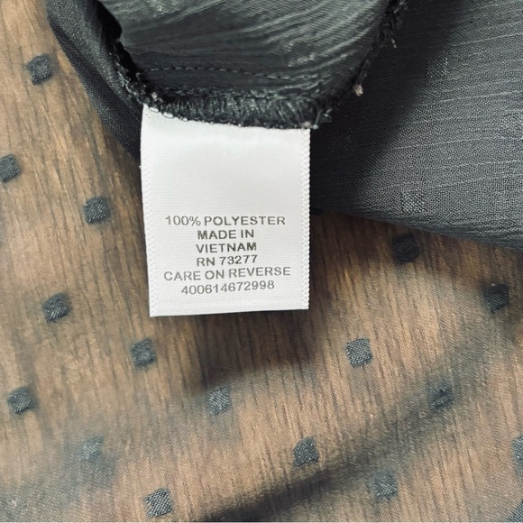 Elle black sheer button up high low short sleeve relaxed long shirt duster Small - Picture 12 of 16